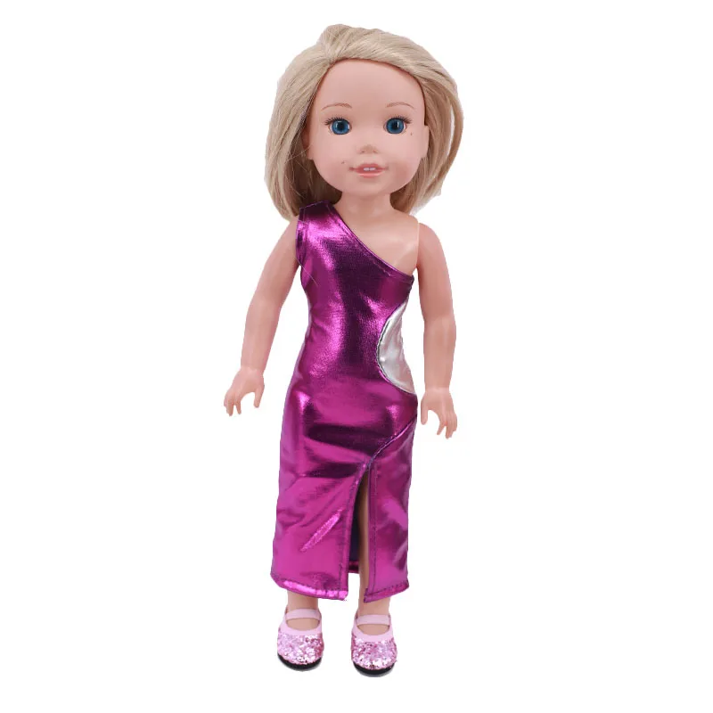 マルチスタイル人形服 かわいいドレス かわいいリボン 日常着 14.5インチ ウェリウィッシャーズ&38-40CM人形アクセサリー、女の子のおもちゃ用