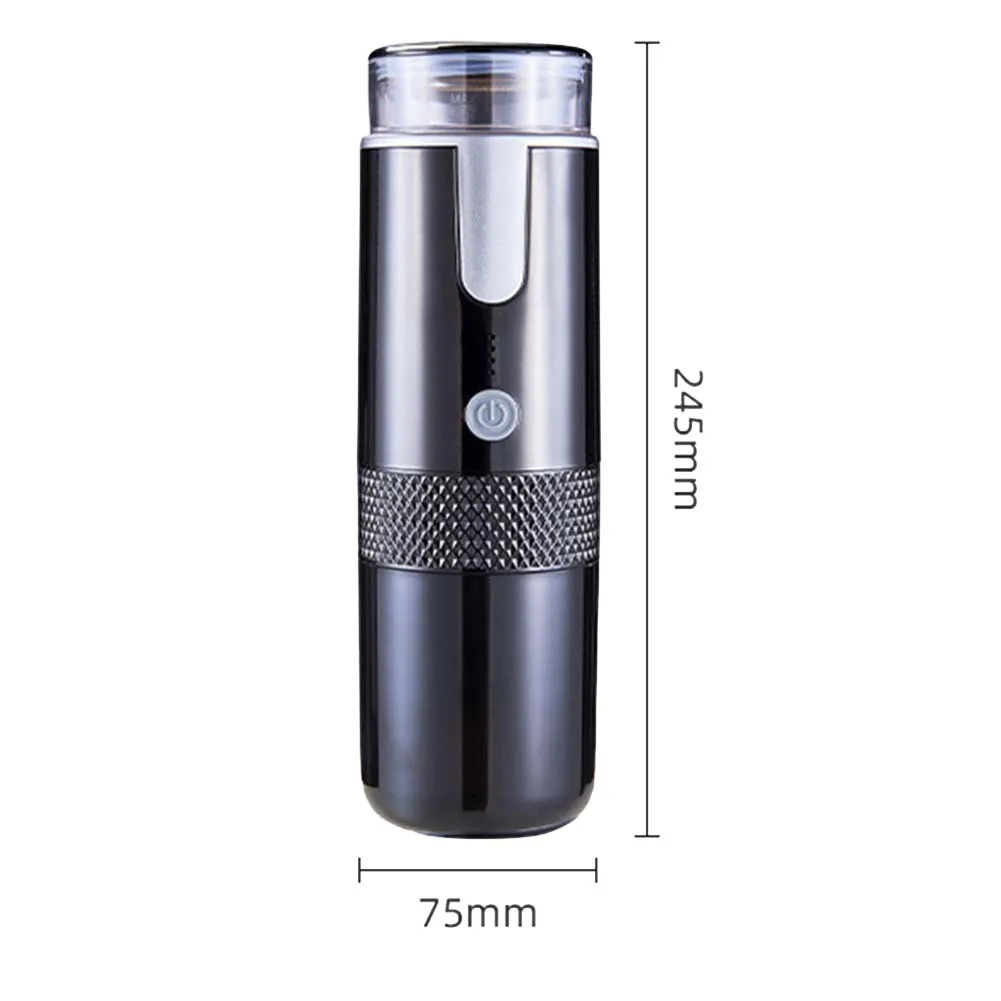 USB Electric Coffee Maker Portable Grinder Mill Espresso Cup Device Drip 24.5*7.5cm Wireless 1200mAh Rechargeable Battery