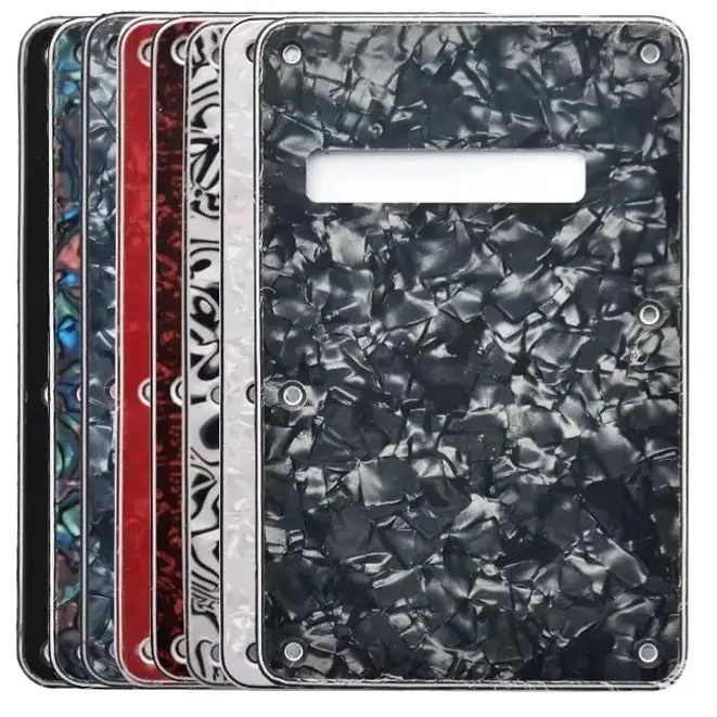 6Pcs Electric Guitar 3Ply Cavity Cover Spring Cover Back Plate Wiring Cover for Electric Guitar Multi Color
