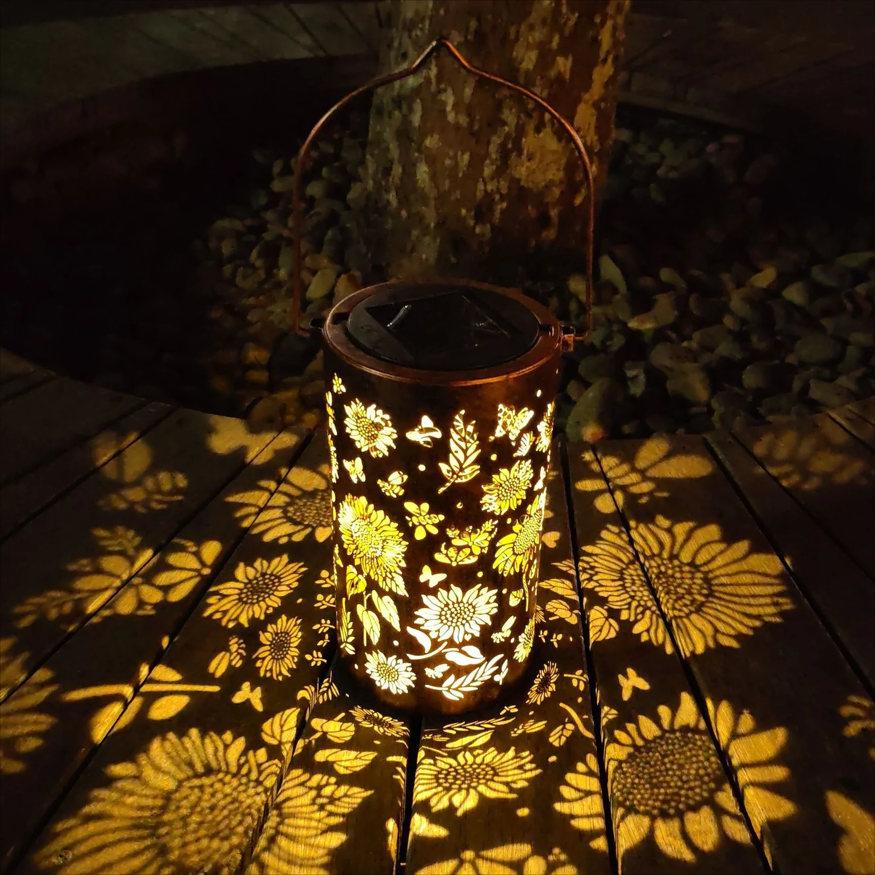 Solar Powered Outdoor Waterproof Step Decoration Landscape Lights Courtyard Lawn Projection Automatic Lighting In The Dark