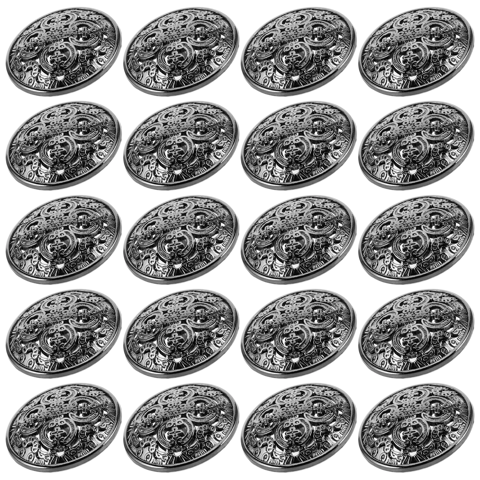 

30Pcs 23mm Durable Metal Buttons for Coat Jacket T-Shirts Shoes Backpacks Craft DIY (Black) Metal Button for Coat