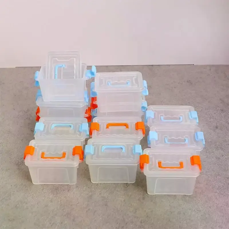 Mini boîte de rangement pour maison de poupée, 5 pièces, boîte à outils transparente, modèle de maison de poupée, décoration de maison, accessoires de décoration de Micro scène