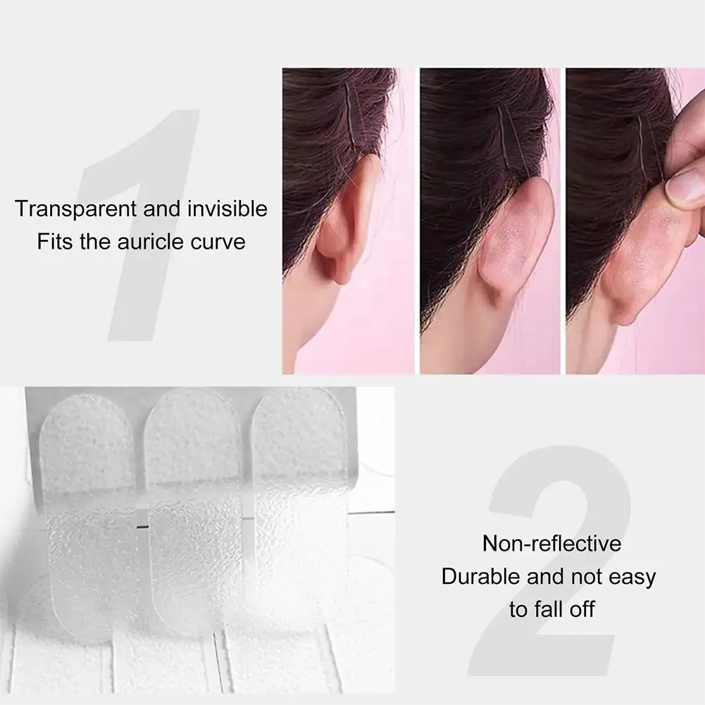 Elf Ear Stickers Adesivos, Menor Face Invisible Ear Clips, Correção de orelha, Ferramenta de maquiagem de silicone reutilizável