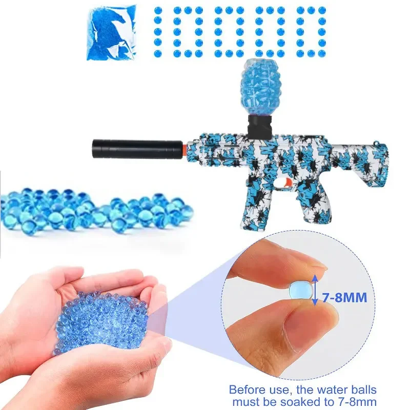 Kids splatter ball Water gel Beads toy Guns Electric Gun Toys Firing Hydrogel Water Ball  Guns Children Sports Toys