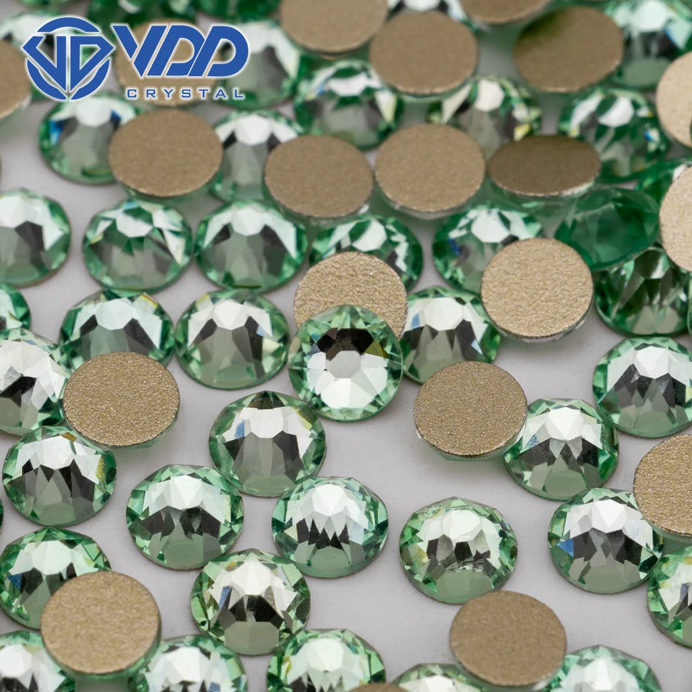 VDD 132 Mint 8 Big 8 Small 16cut Rhinestones AAAAA High Quality Crystal Gold Flatback Strass Stones BD888-132