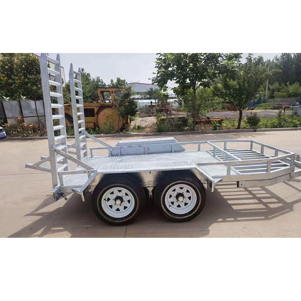 Chinese Factory-Direct 2,500kg Heavy-Duty Vehicle Transport Trailer / Mini Excavator Transport Trailer