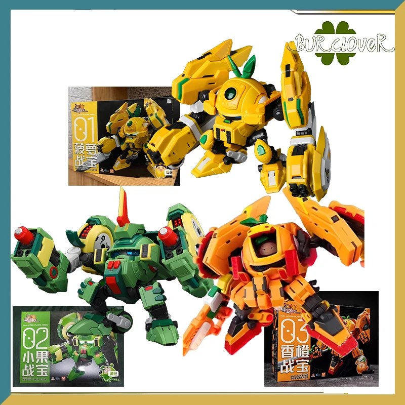 

YI LI CHUANG WAN Origina lFRUITY ROBO Series PINEAPPLE WARBOT Assembled Model Toy Collection Decorations Children's Gifts