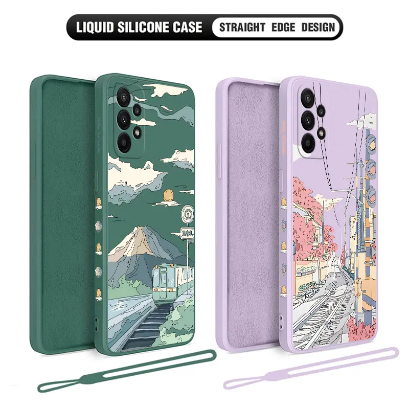 

Anime Light Rail Case For Samsung A54 A34 A73 A53 A33 A23 A14 A13 A03 A03S A04 A04S A04E A72 A52 A52S A32 A22 A12 A71 A51 4G 5G