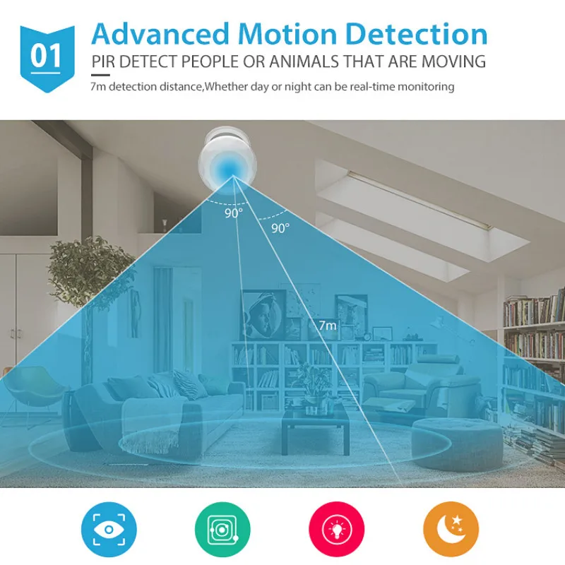 2 In 1 PIR Infrarot Temperatur Sensor Z Welle Smart Alarm System Motion Detektor Home Automation Breite-winkel Überwachung sicherheit