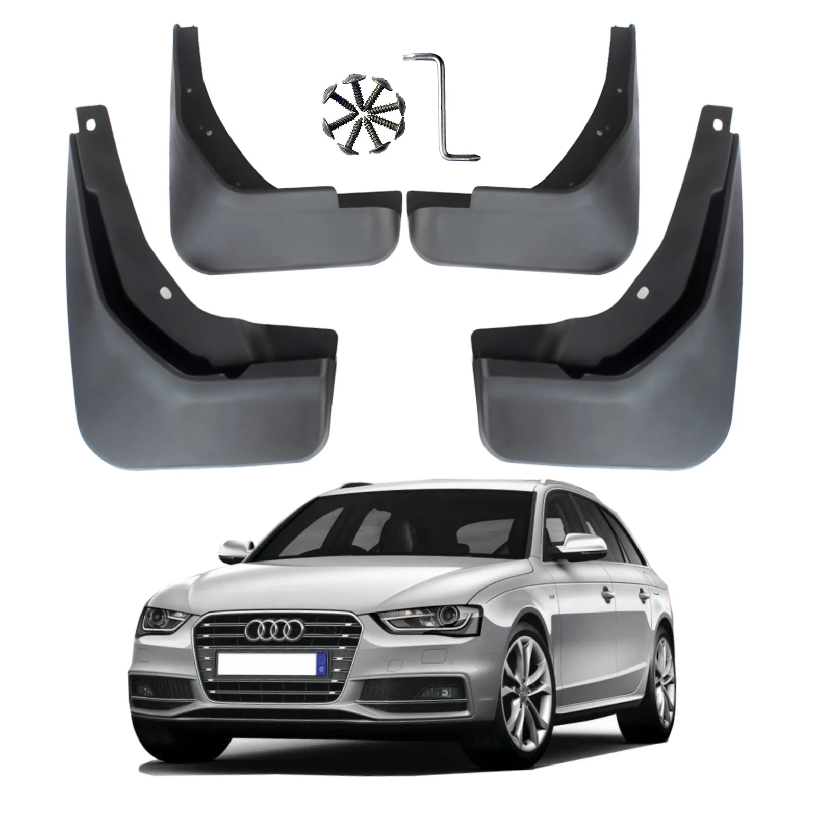 For Audi A4 b8 Sline/S4 Saloon/Avant MudFlaps Splash Guards Audi A4 b8 Mudguards 4pcs 2008-2015