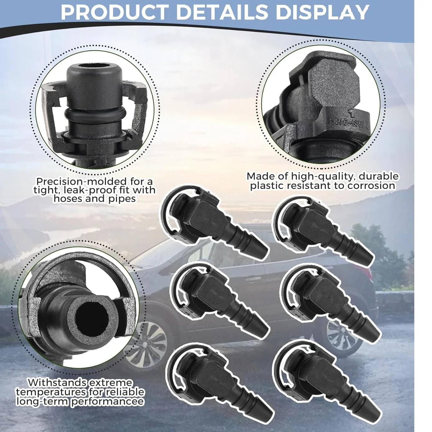 6PCS Throttle Valve Thermostat Body Heater Water Pipe Hose for Chevrolet Cruze Sonic Trax Buick Encore 1.4L 1.6L 1.8L 2011-2021