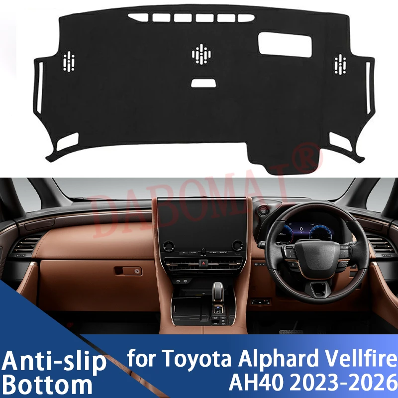 

Для Toyota Alphard Vellfire AH40 40 Series 2023-2026: Коврик-накладка на приборную панель, защита от солнца, подушка-накладка
