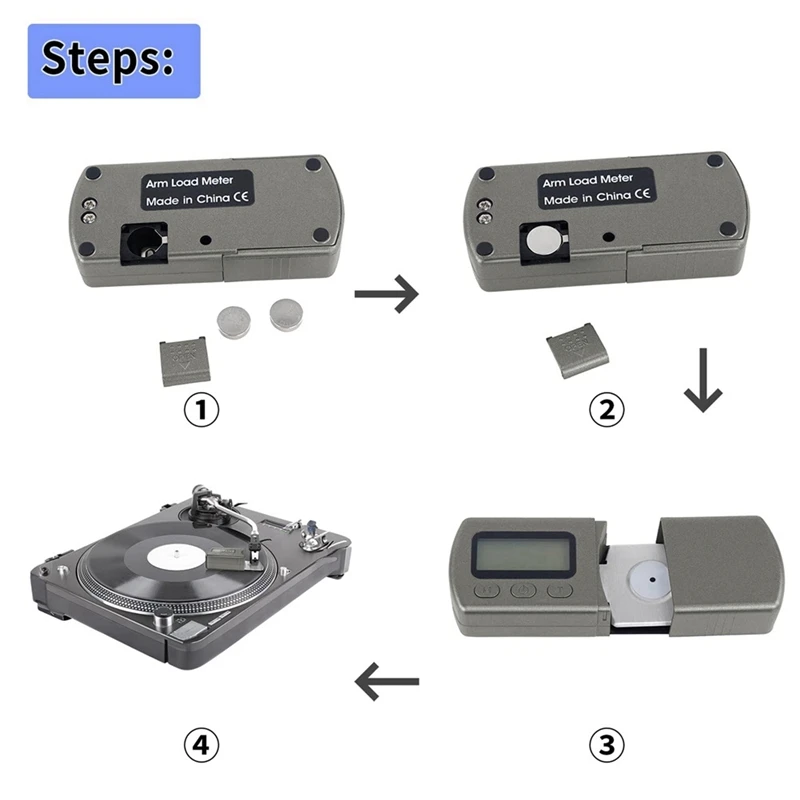 Mini Digital giradischi Stylus Force Gauge retroilluminazione LCD Blue LCD Digital Dynamomter per la lettura della cartuccia Phono del braccio