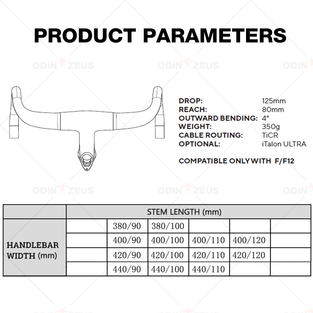 Integrated Road Handlebar with Free Mount, Road Bike Accessories,Only Matte Carbon, Aero,380mm,400mm,420mm,440mm,1:1,Original