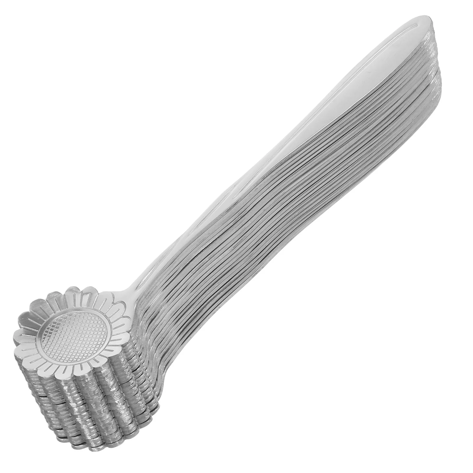 

20Pcs Flower Design Stainless Steel Spoons Small Dessert Tea Stirrers for Coffee Sugar Honey Latte Sundae Tasting Elegant