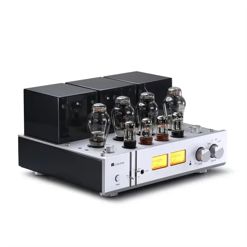 AMXEKR Muzishare X9 Combined Single Ended Class A Vacuum Tube Machine Power Amplifier 300B Tube Amplifier Pre Phono Vu Meter