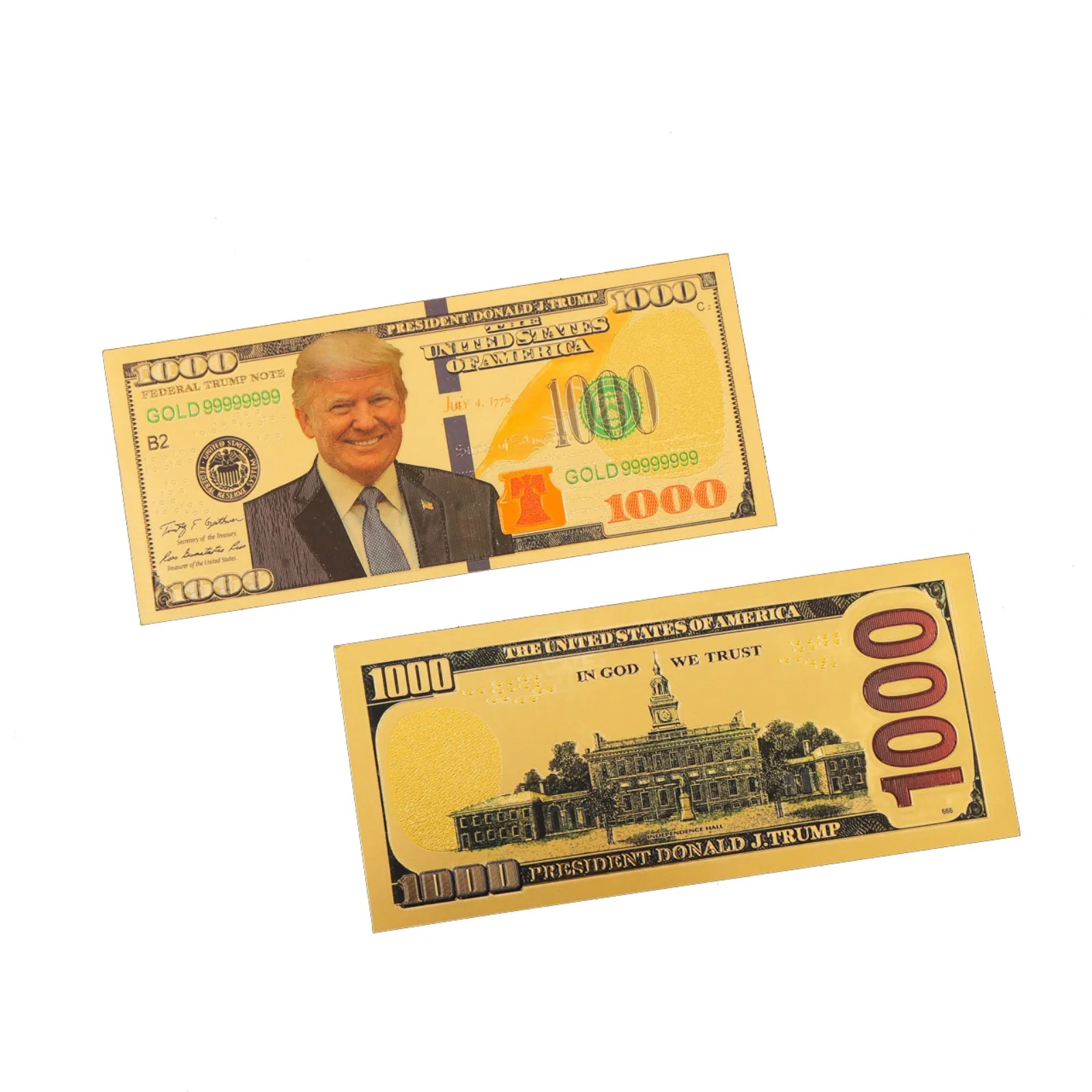 Le billet banque dor 24K à l’effigie de Donald Trump une pièce de collection incontournable pour les amateurs de souvenirs extravagants