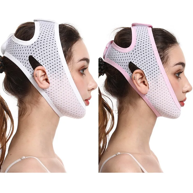 V Face Shaper Facial Afslanken Bandage Vrouwen Elastische Kin Wang Lift Up Riem Masker Verminder Dubbele Kin Facial Beauty Dunner Gereedschap