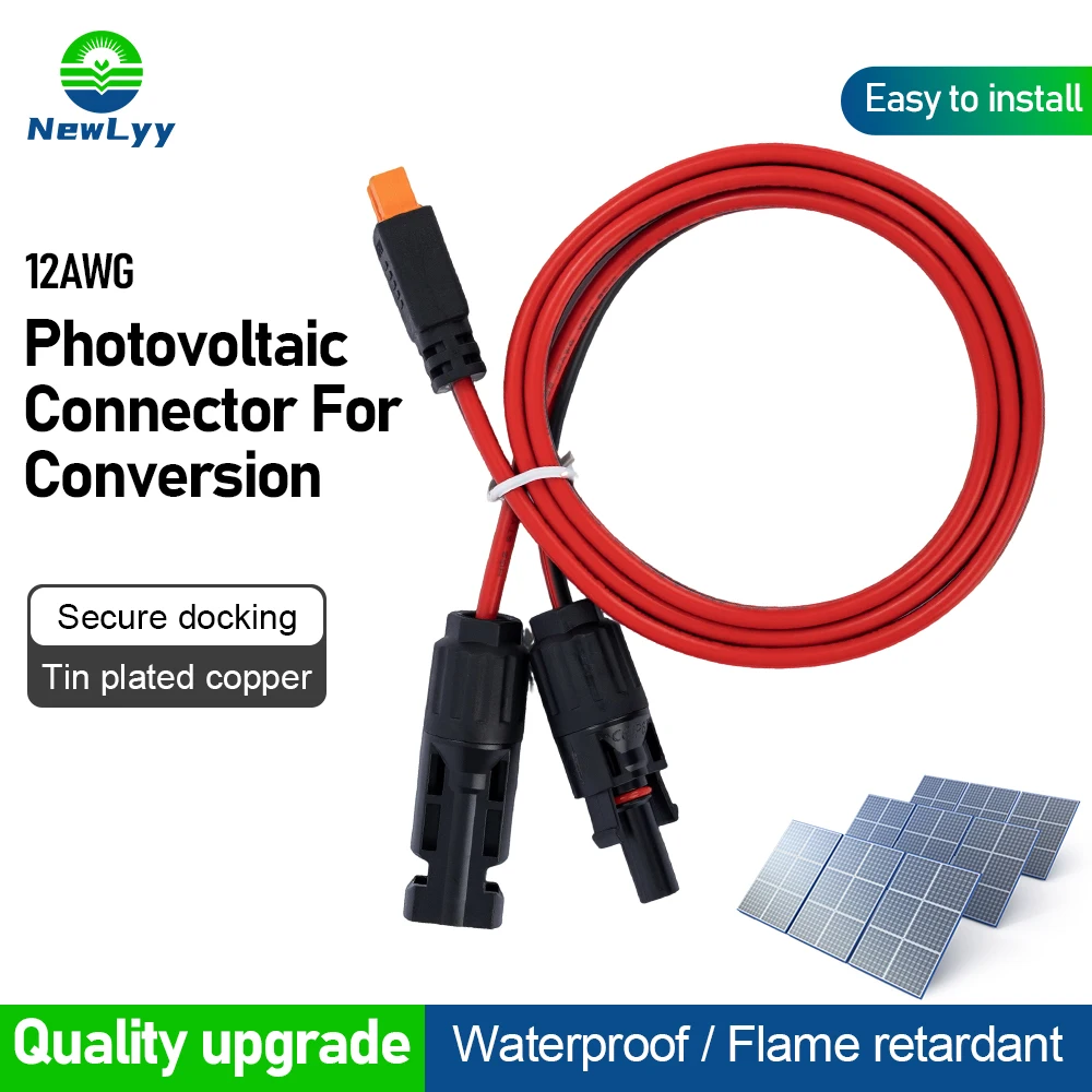 Drone FPV Solar Generator Cable XT60 PV Connector Adapter 12AWG for Portable Power Station