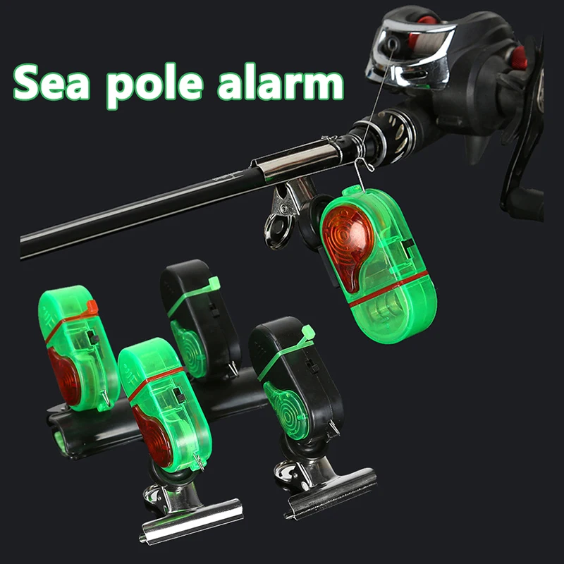 1PC Fish Bite Alarm High Sensitive Fishing Alarm Sound Bell LED Light Indicator Clip-on Fishing Rod Buzzer Fish Accessories - Detail 1