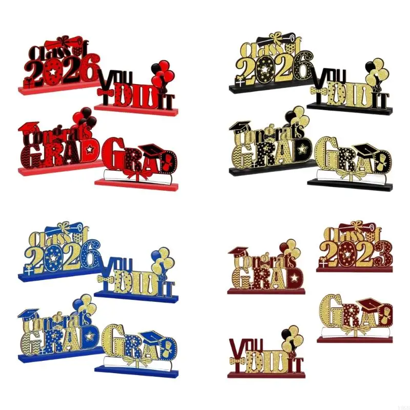 Class of 2026 Wooden Table Centerpieces 2026 Graduate Table Signs for Graduation Parties Favor 2026 Graduation Decors Y5GB