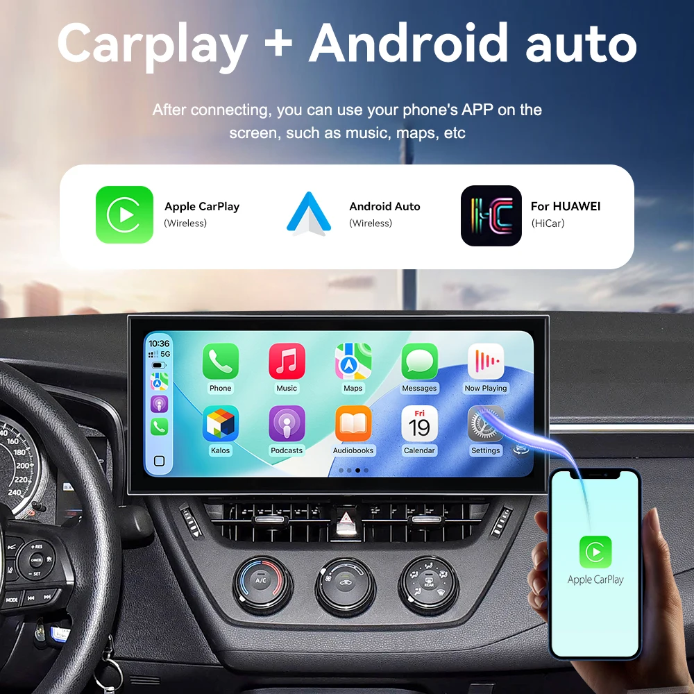 

Автомобильный радиоприемник с экраном 15,8 дюйма Carplay для Toyota Corolla 2019-2021 Android 15, GPS-навигатор, мультимедийный плеер, головное устройство, авто