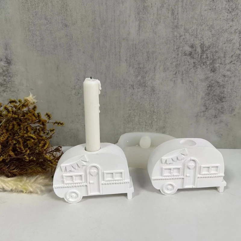 Holders Mold Bus Silicone Molds Epoxy Candlestick Decorations Mould