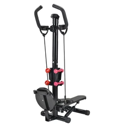 Health & Fitness Stair Stepper w/Handlebar, Extended Step Range Machine for Climbing Exercise, Compact, Height-Adjustable