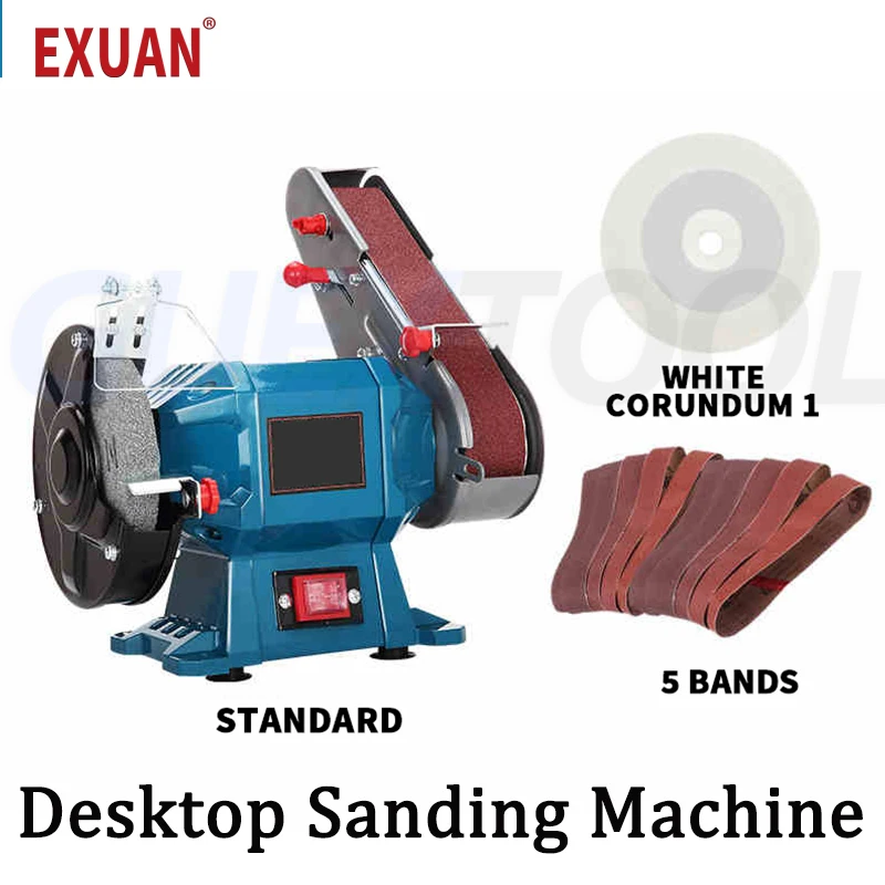 

Desktop Sanding Machine Mini Belt Sander Adjustable Angle Polishing Machine Metal Wood Grinding Power Tool Burr Trimming Tools