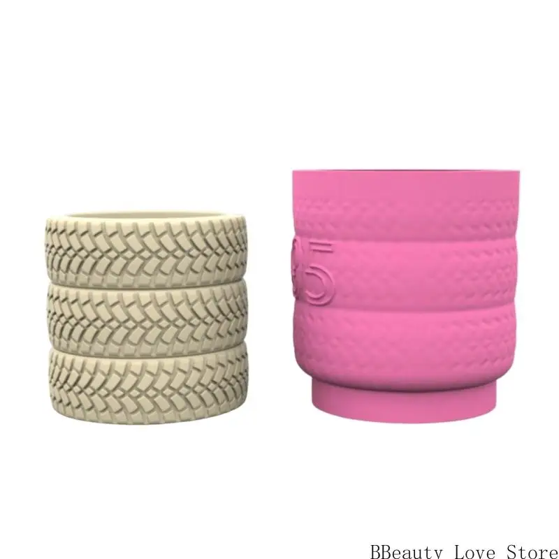 

Multipurpose Tyre Vase Silicone Mould Versatile Resin Cast Set for Home and Office Decoration and Jewelry Storage