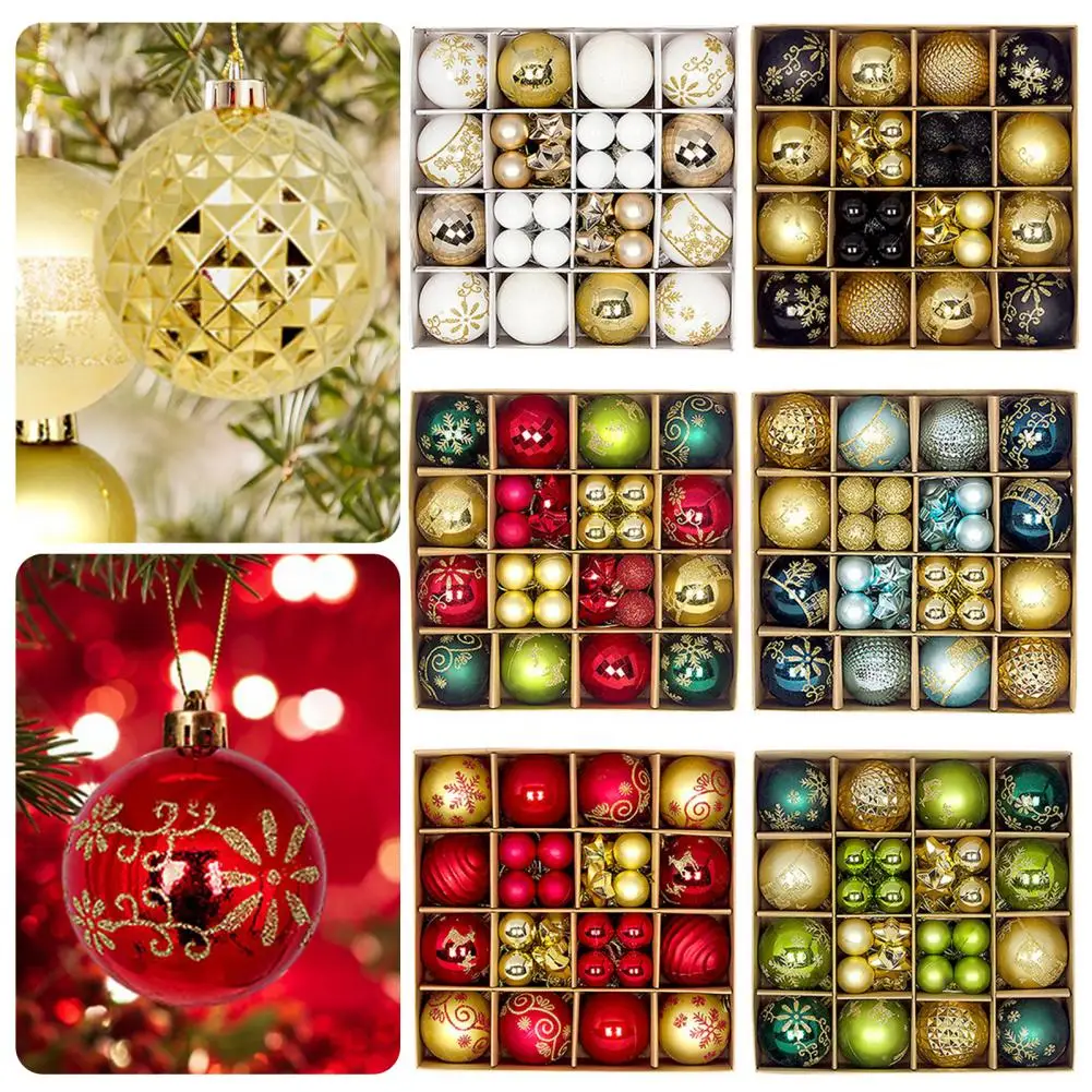 

Christmas Ball Decoration Decorative Christmas Bauble Exquisite Pattern Christmas Ball Ornaments for Festive Xmas Tree