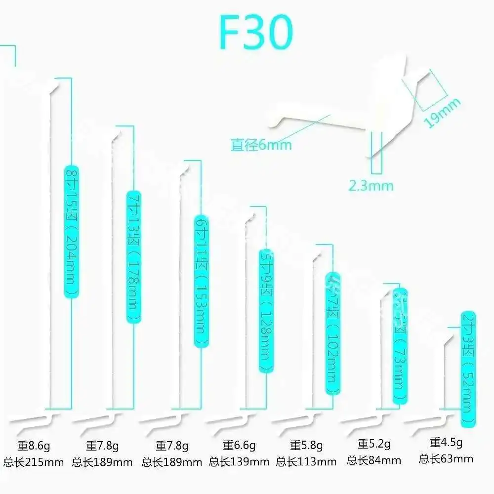 Paper Shelf Accessories Plastic Hook Toothed Gripper Merchandising Display Hanger White