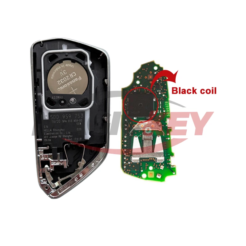 MAGICKEY 100% OEM 5HG 959 753 B D Original Smart Key 5D Chip 433MHz for MQBevo Golf 8 Tiguan Passat Talagon MEB ID3 ID4 ID6 image 3