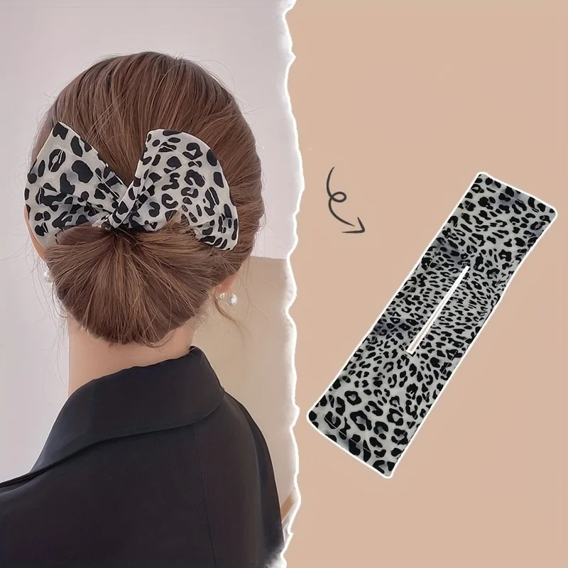 1 Stück Satin große Schmetterlings-Krawatte-Haarspange, vielseitiger Haargummi, Haar-Accessoires für Frauen, tägliches Pendeln, Dating-Styling-Dekoration – Detail 7