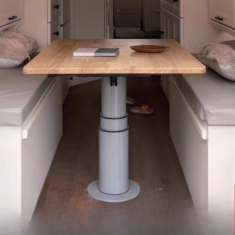 RV lifting frame trailer bed car modification accessories aluminum alloy pneumatic four sliding table legs desktop