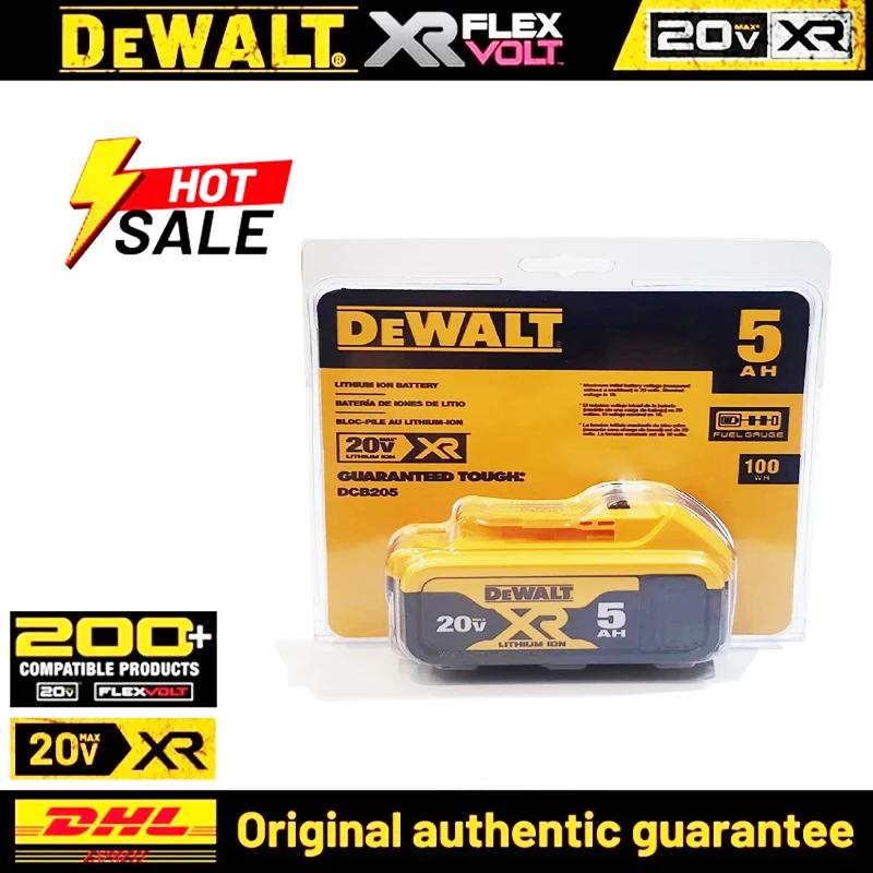 

High-power For DEWALT 5AH DCB205 20V Lithium-ion Battery For Dewalt DCB206 DCB205 DCB204 Power Tool Replacement Battery