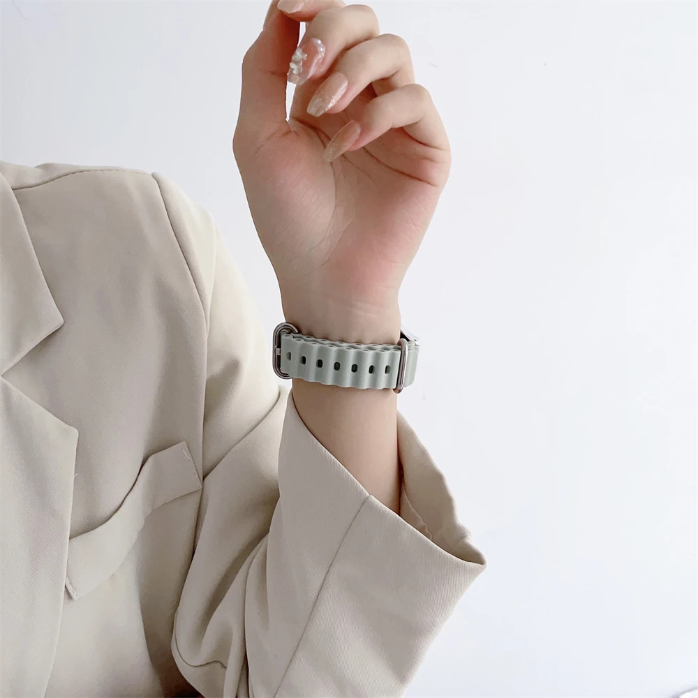 Ocean Band for Mi Band 7 6 strap Smartwatch Sport silicone bracelet Miband5 correa Replacement For Xiaomi Mi band 3 4 5 6 7