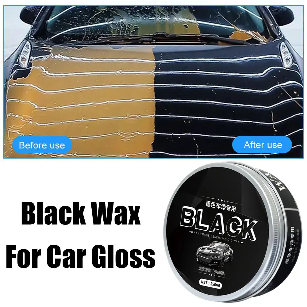 Crystal Black Wax Paste Car Shine Wax Crystal Clear Shine Long-lasting Scratches Car Detail Polishing Remove Wax H0m4