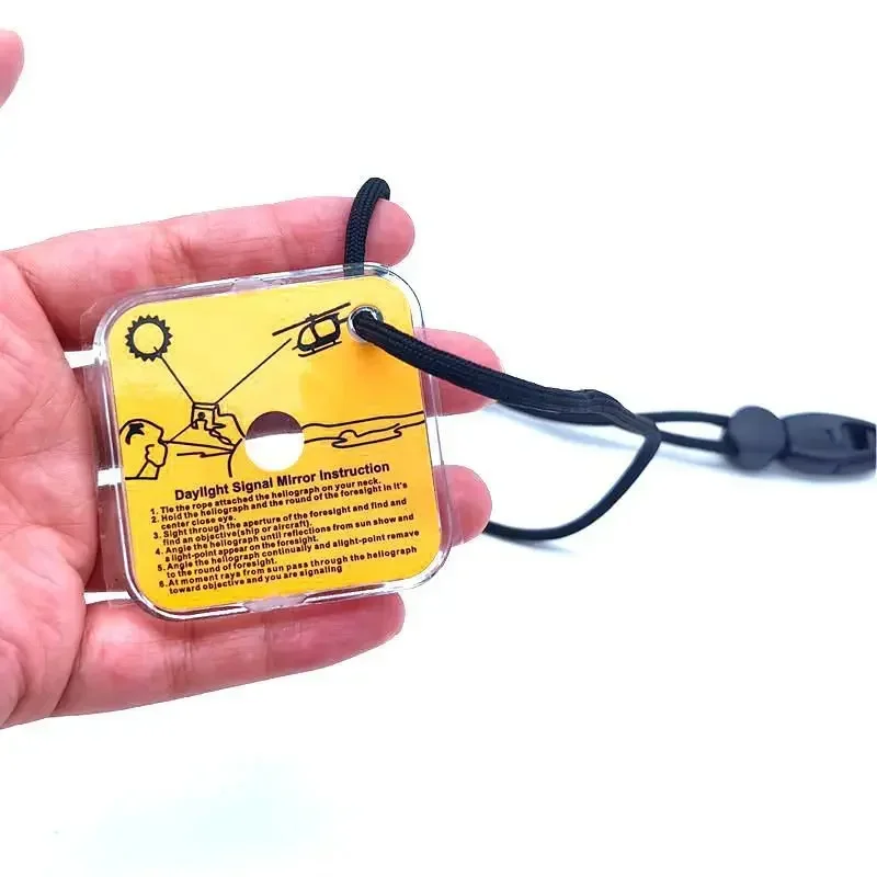 Multi Functional Signal Mirror for Outdoor Survival, Reflective for Survivors, Field Tools, Equipment Accessories