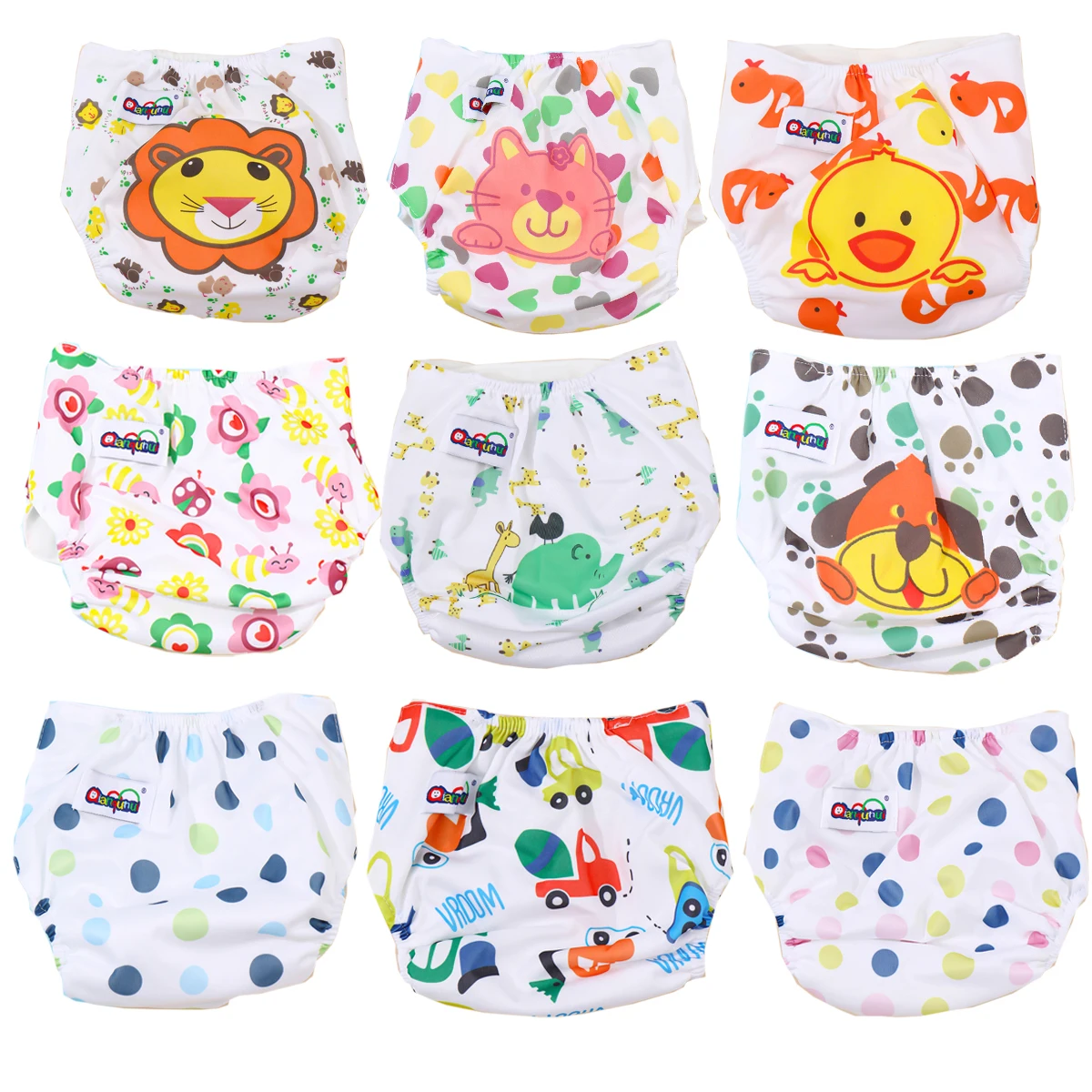 Baby Reusable Diapers 6 Layer Waterproof Reusable Cotton Diapers Breathable Training Shorts Underwear Cloth Pants Nappy