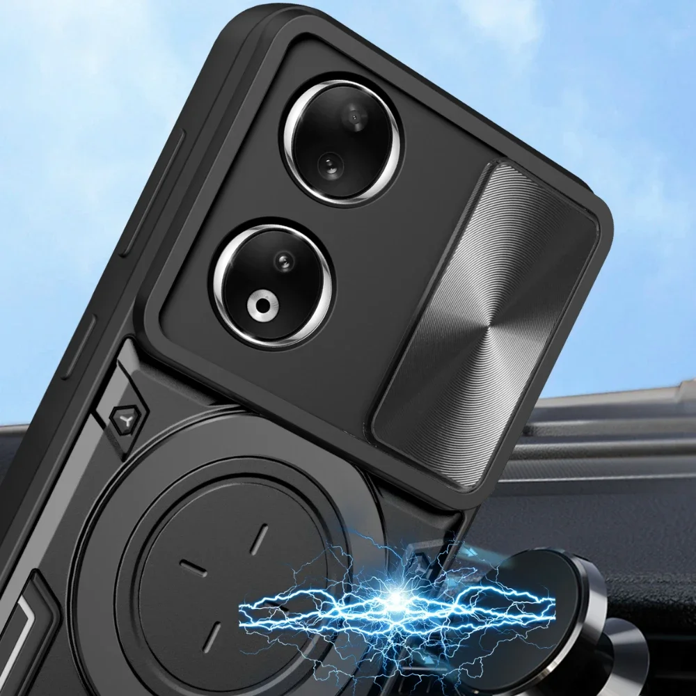 Funda protectora de lente deslizante para Honor 90, 5G, 90 Lite, 50 SE, X7A, X8, X8A, X6, X6S, 4G, soporte magnético