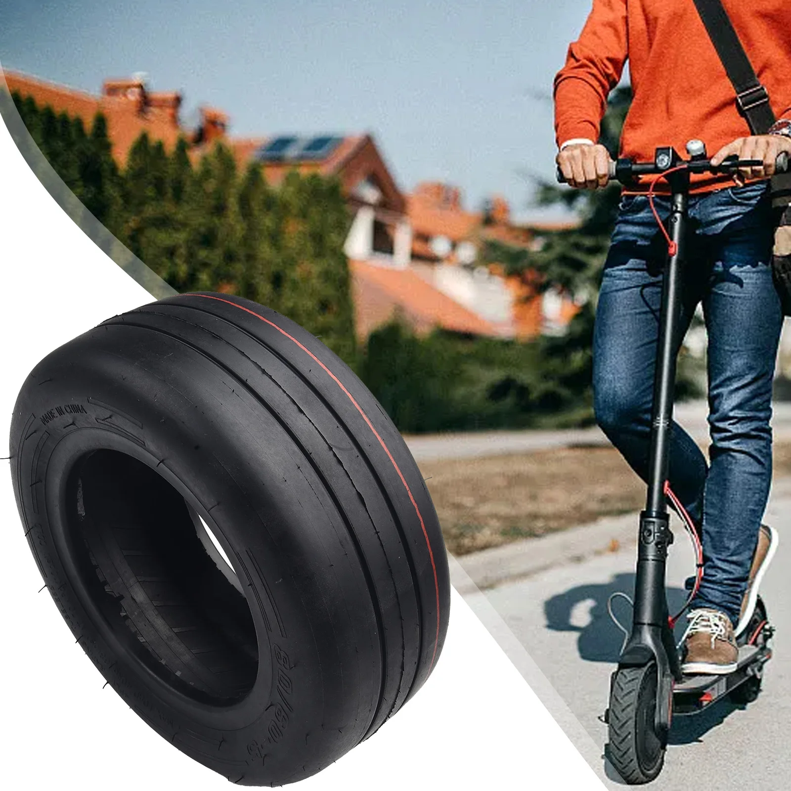 

High Speed Kart Tire Rubber Tire For Balance Car Tubeless Tire For Karting Drainage Groove Tire Design Absorber