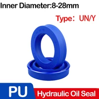 Sello hidráulico de eje radial UN (IDxODxTHK), ID 8-28MM, varilla de pistón de eje de pistón de poliuretano, junta tórica de sello de aceite de copa en U de labio único de PU