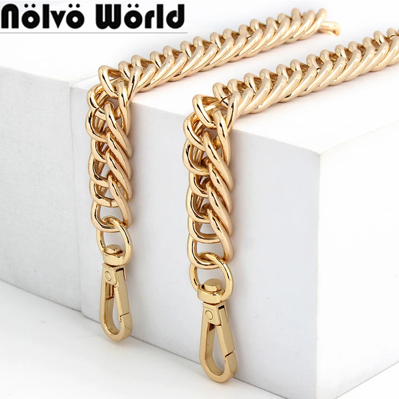 Gold 14-15mm 60/100/120cm Aluminum Metal Armpit Bags Chains For Underarm Crossbody Shoulder Straps Transformation Accessories