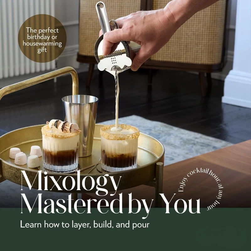 Bar Tool Set Pro Edition - Stainless-Steel Cocktail Shaker Set - Mixology Bartender Kit w/Boston Shaker