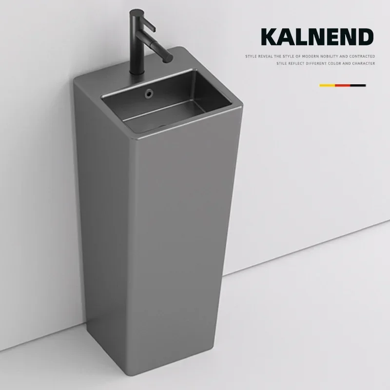 Outdoor wash basin Column type wash basin Balcony integrated vertical wash basin