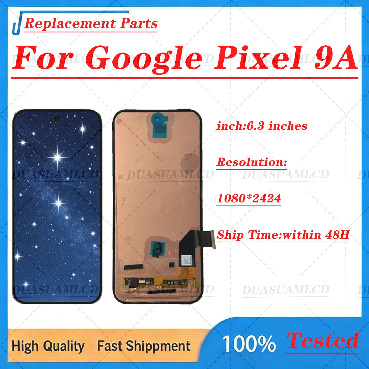 For Google Pixel 9A Screen 6.3