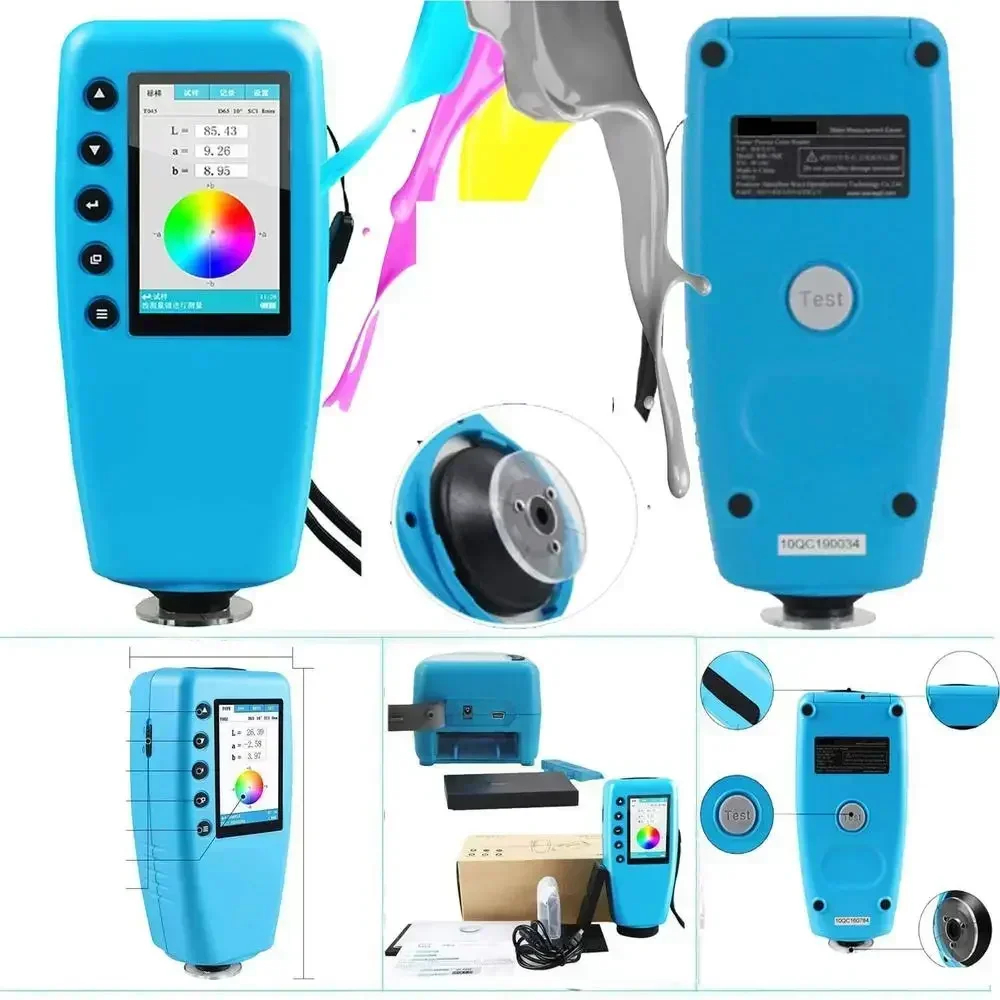 Handheld Portable Colorimeter Color Analyzer Tester 4MM Φ4mm CIELAB CIE8/d Digital Screen Display Coating Printing Model Meter