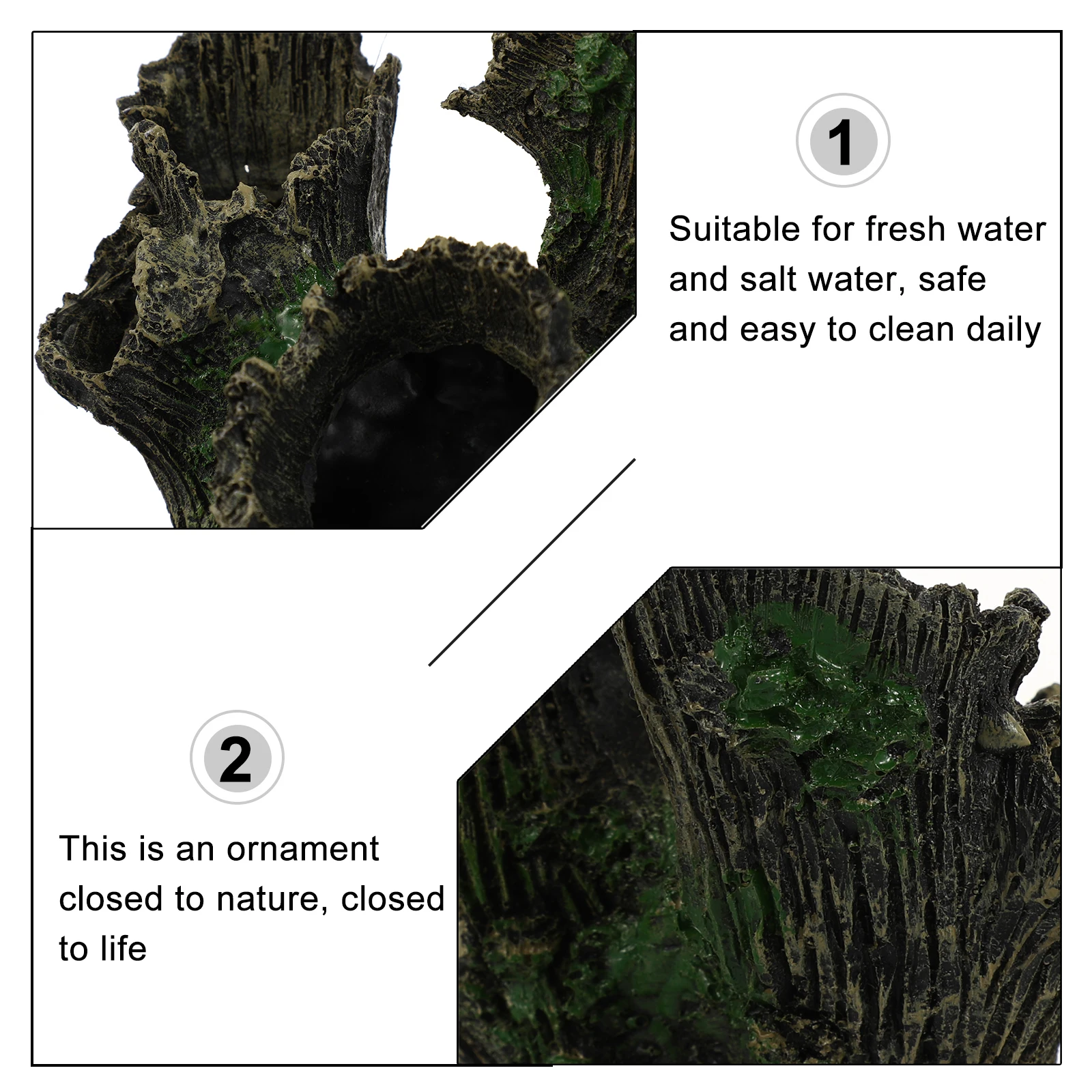 

Aquarium Resin Decoration Fish Tank Hiding Cave Ornament for Shrimp Aquarium Eluding Cave Fish Tank Ornament