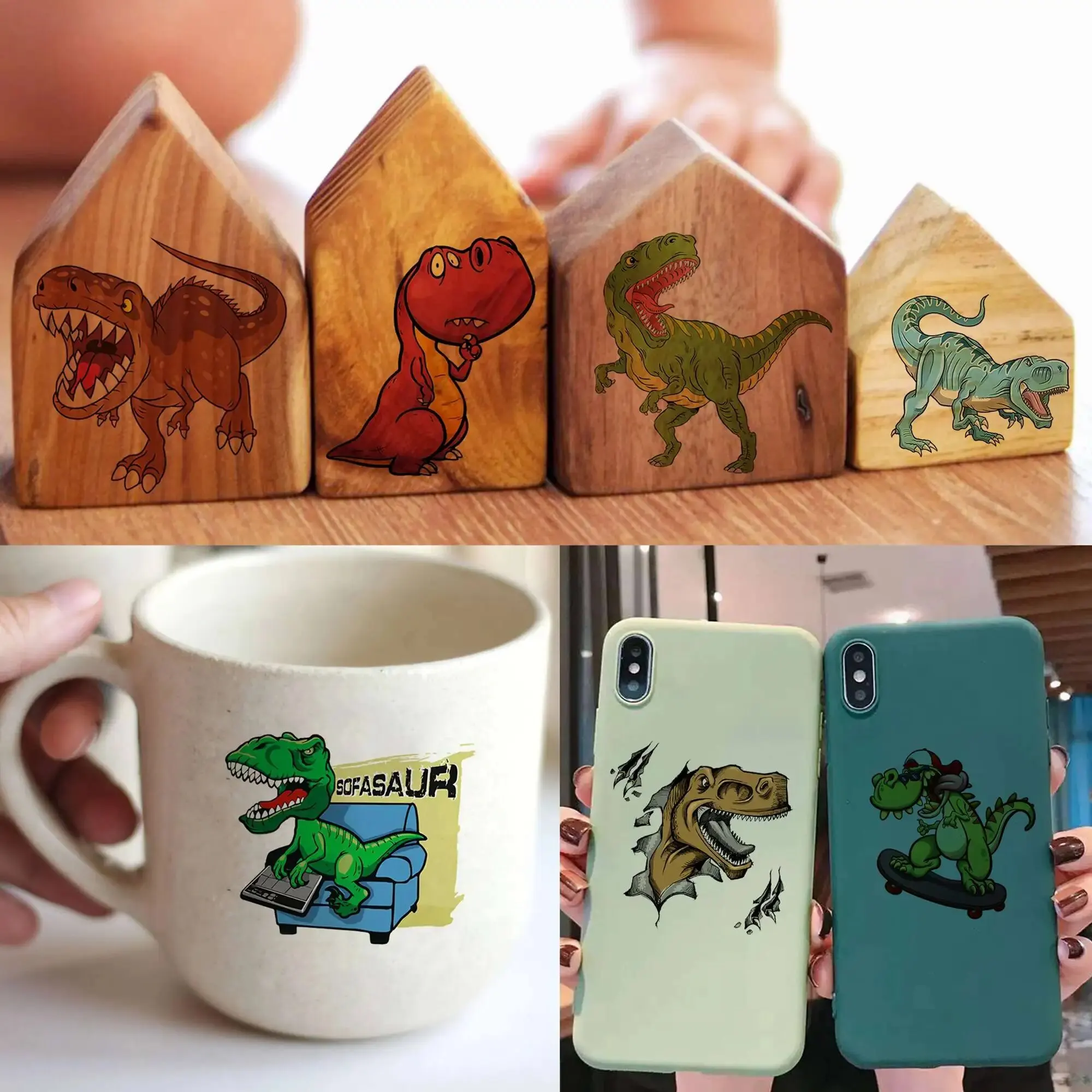 Tatuajes temporales de dinosaurio 3D para niños y niñas, pegatina de tatuaje de t-rex falso, juegos de recuerdos de fiesta de dinosaurios pequeños,